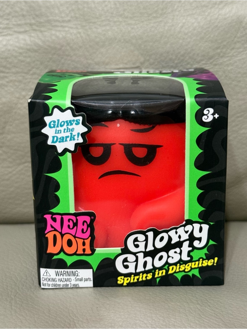 NEW NeeDoh Glowy Ghost Red Orange Wednesday Addams Spirits in Disguise Glows